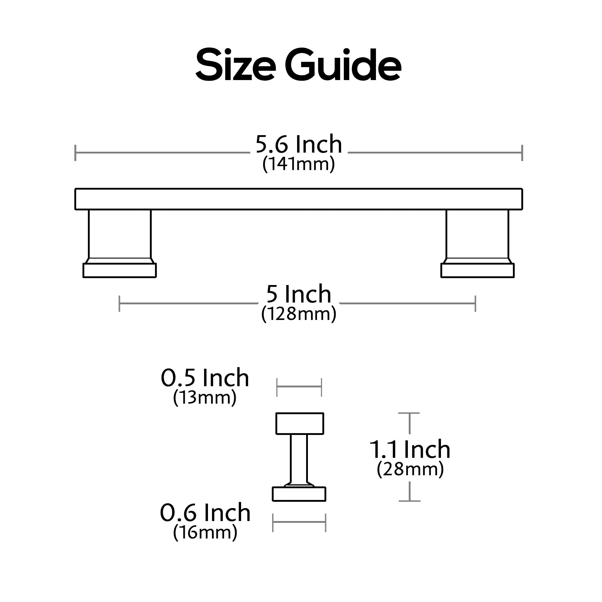 Pack Brushed Satin Nickel Cabinet Pulls 5 Inch 128mm Hole Centers AL3061SN