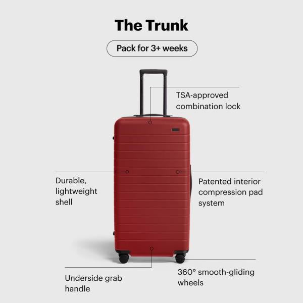 Away Large Trunk 31-Inch Hardside Spinner Suitcase Tango Red Retail $435.00