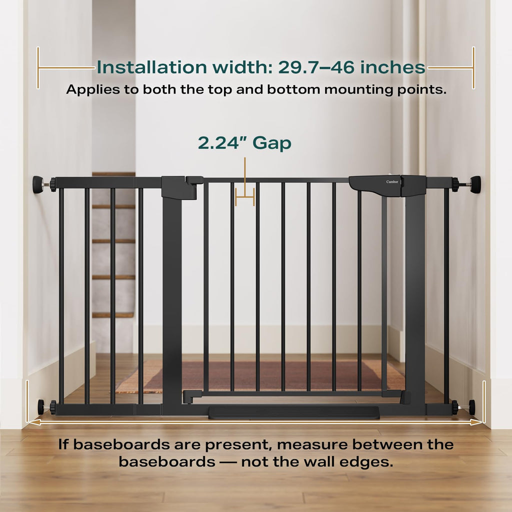 Open-Box New Cumbor Extra Wide Pressure Mounted Safety Baby Gate