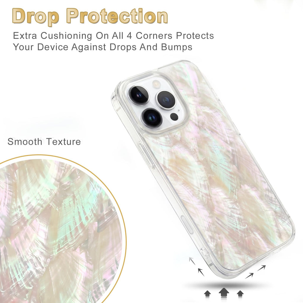 iPhone 16 Pro Genuine Seashell Case with Drop Protection Beige