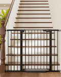 Extra Tall Baby Gate Adjustable 29.7-48 Wide Pressure Mounted Black