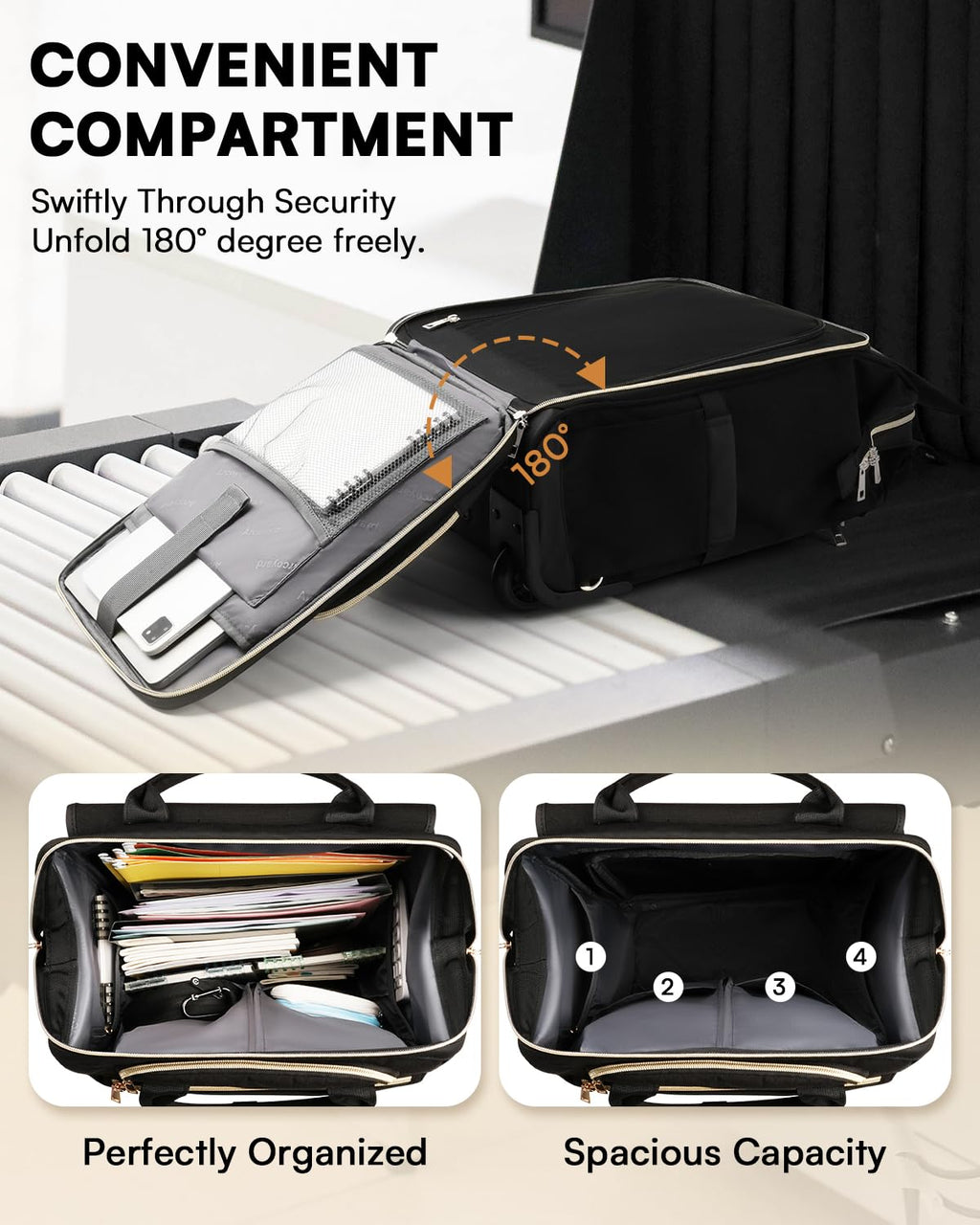 Open-Box New Arcoyard Rolling Laptop Backpack - Water-Resistant Travel For Women Retail $79.00