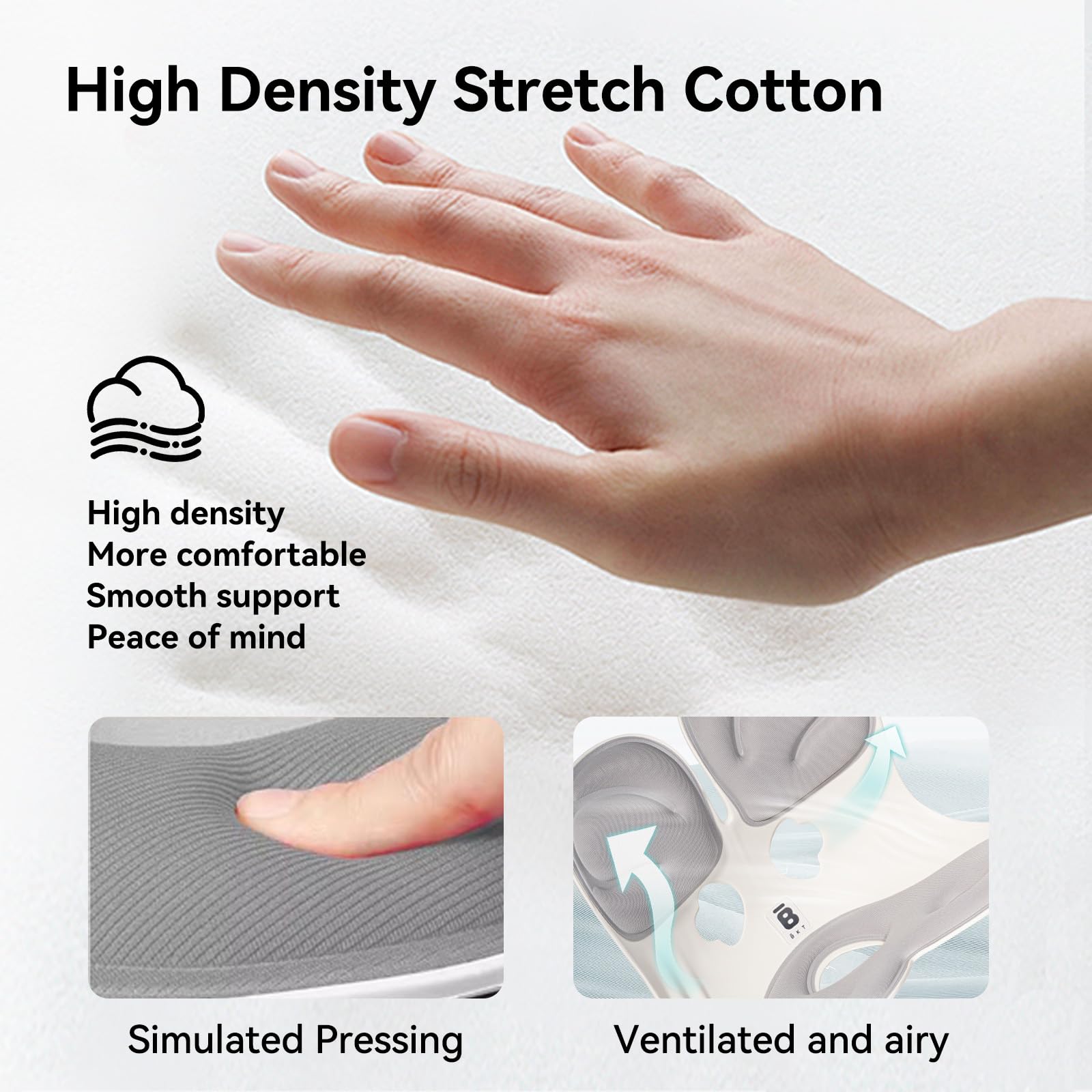 BKT Seat Cushion Chair Ergonomic Office Chair Cushions Lumbar Support for Seat Pillow Ideal for Students Office Workers Nursing Mothers Long Sitting Outdoor Fishing Floor (Grey) Retail $52.00