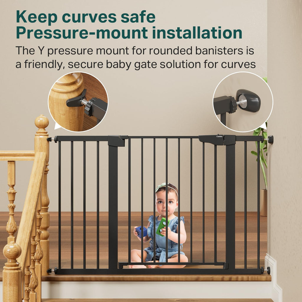 Cumbor Baby Gate 29.7-48 Wide Black Retail $89.00