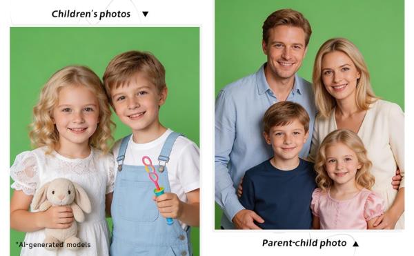 Seamless Bright Green Paper Backdrop Roll for Photography 53 x 16.4
