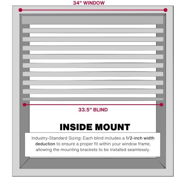 Lotus & Windoware 2" Embossed Faux Wood Blind, 34" x 72", Bright White Retail $59.00