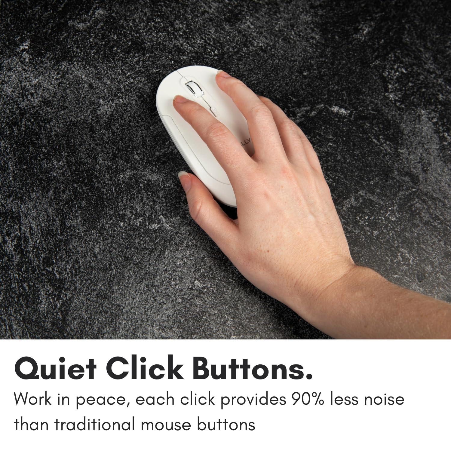 Open-Box New Macally White Slim Bluetooth Quiet Click Rechargeable Mouse Retail $29.00