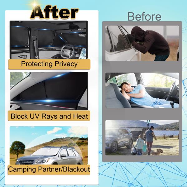 pcs Thicken Sun Shades for Volkswagen VW Tiguan 2018-2023 Full Car Window Covers