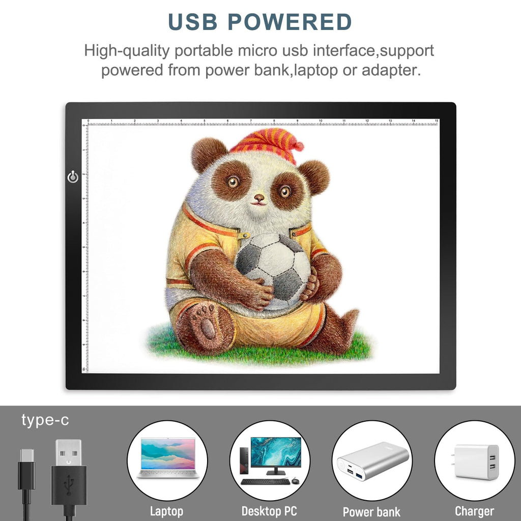 LitEnergy A3 LED Copy Board Light Tracing Box, Ultra-Thin Adjustable USB Power Artcraft LED Trace Light Pad for Tattoo Drawing, Streaming, Sketching, Animation, Stenciling Retail $23.00