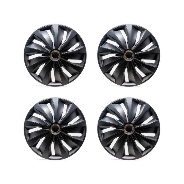 Action Vehicle Wheel Covers 16 Inch Hub Caps Set of 4 Black