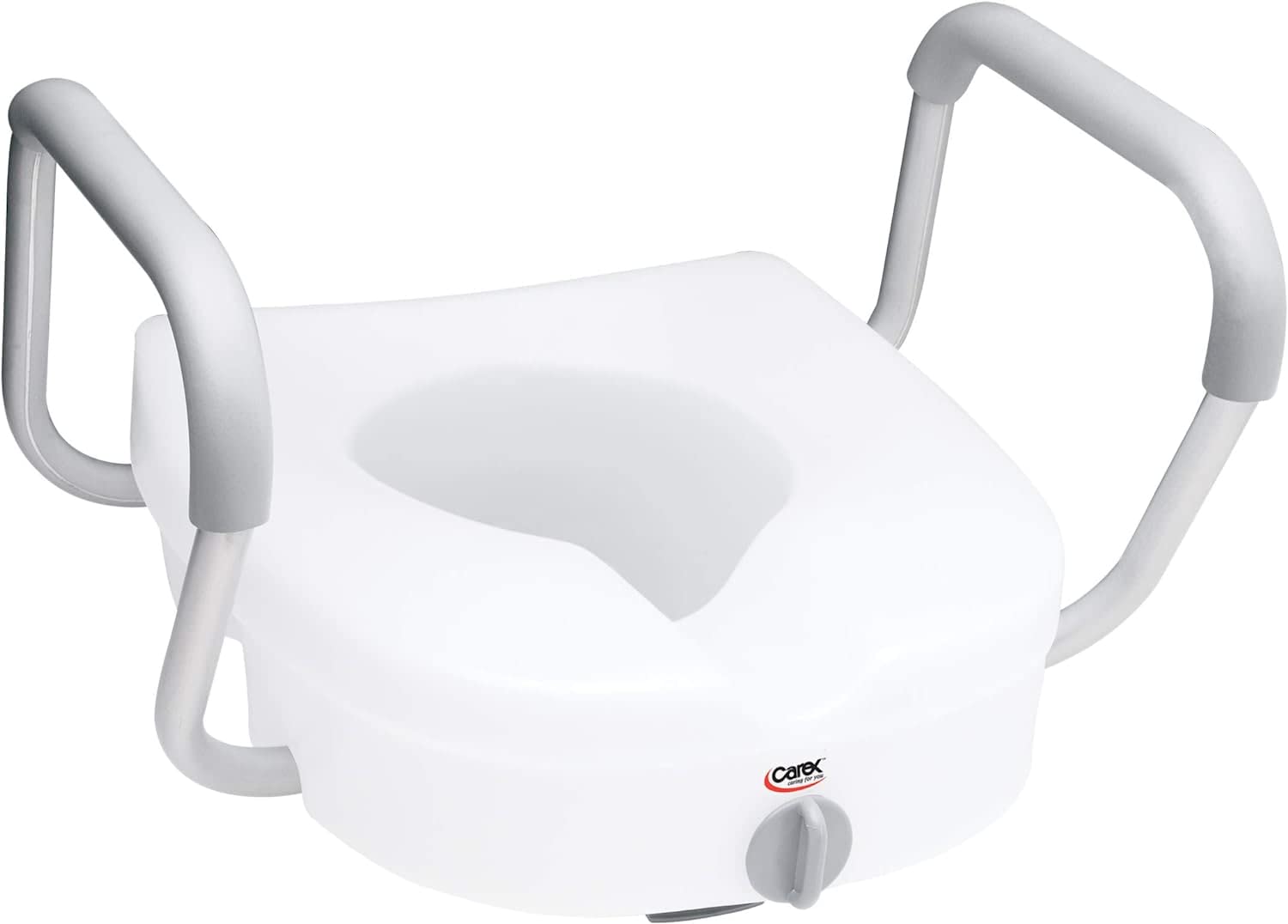 New Carex E-Z Lock 5 Raised Toilet Seat Riser with Handles For Seniors Retail $42.00