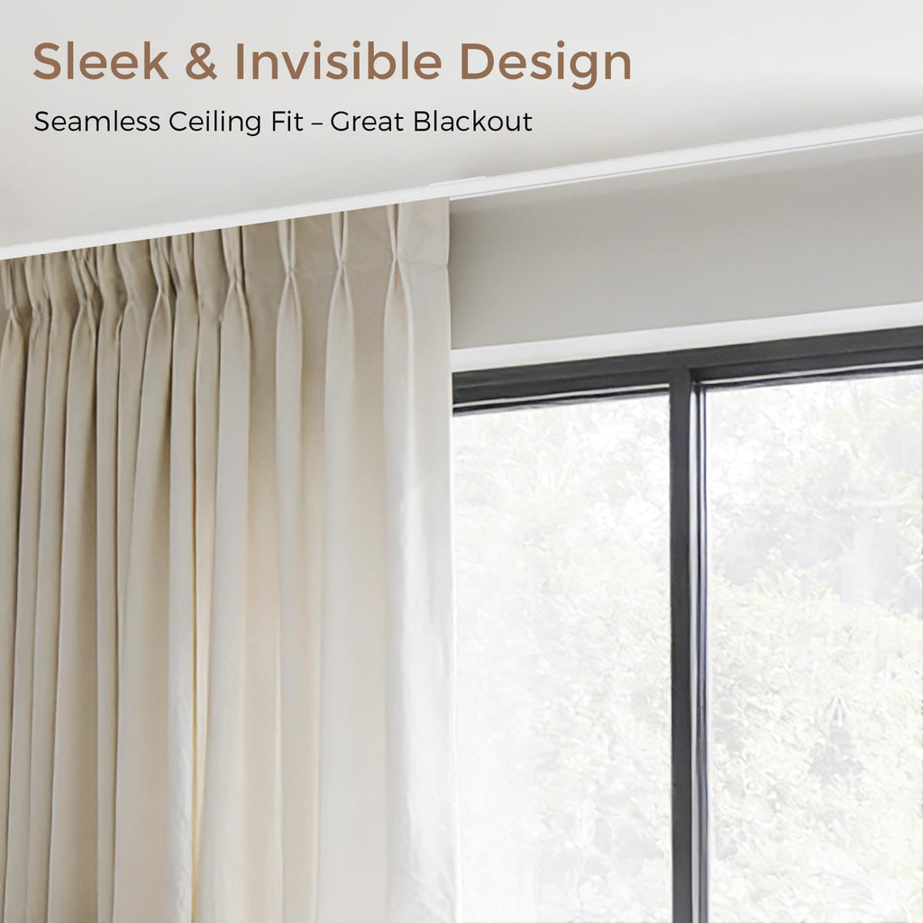 New hei dear Heavy Duty 6-9ft White CeilingWall Mount Curtain Track System Retail $39.00