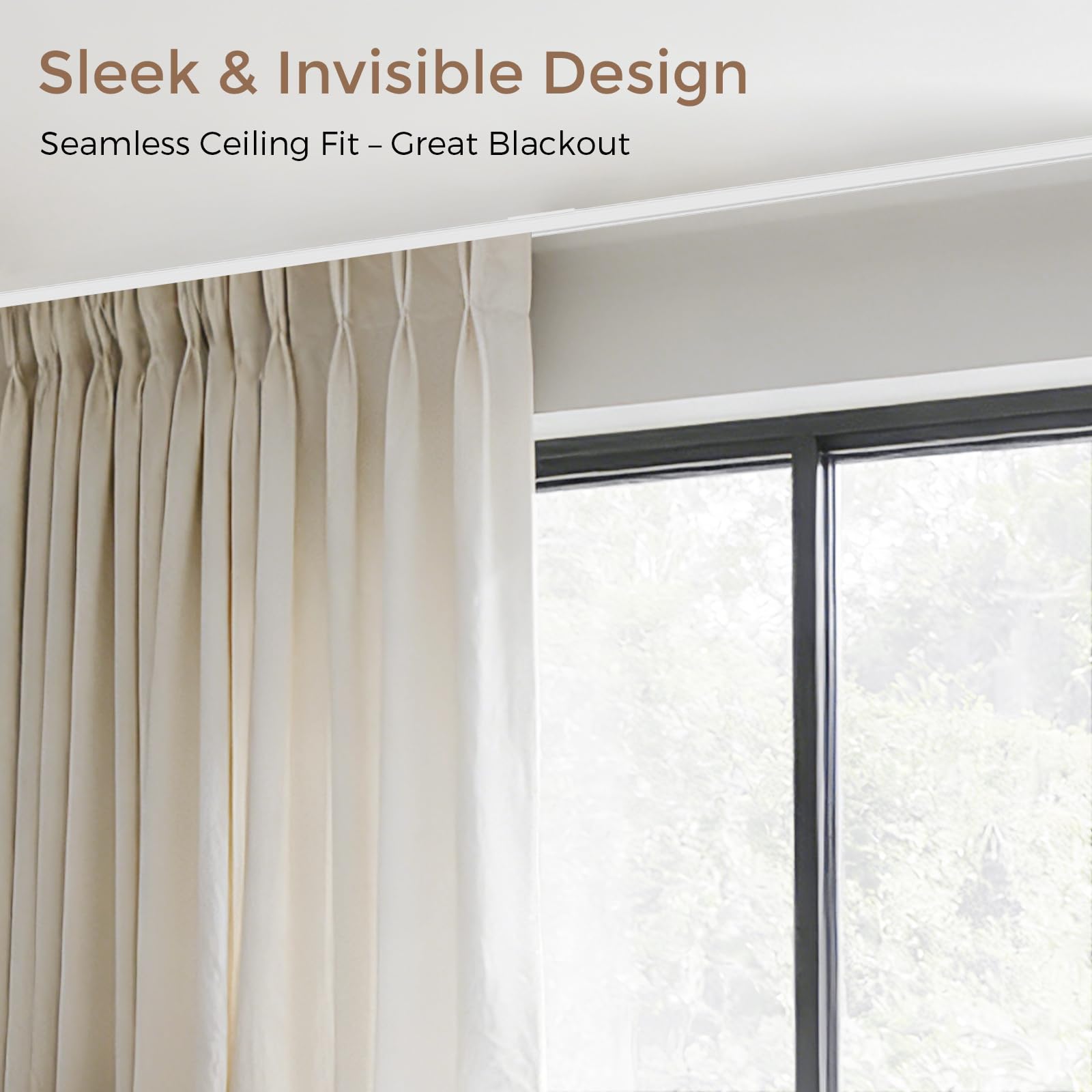 New hei dear Heavy Duty 6-9ft White CeilingWall Mount Curtain Track System Retail $39.00