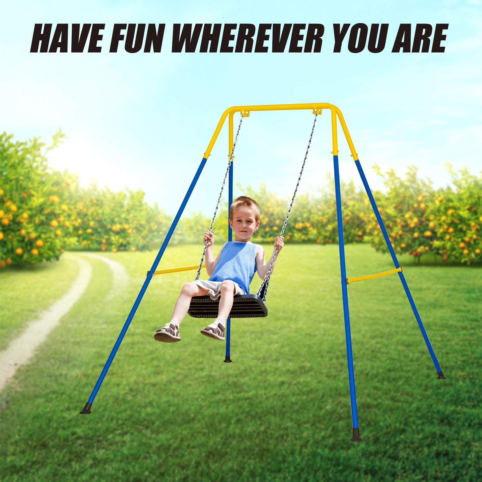 Swing Stand, Metal A-Frame Hammock Chair Stand, Foldable Baby Swing Frame, Easy to Assemble & Store, Indoor/Outdoor Swing Stand for Toddler Baby Jumper Chair Retail $215
