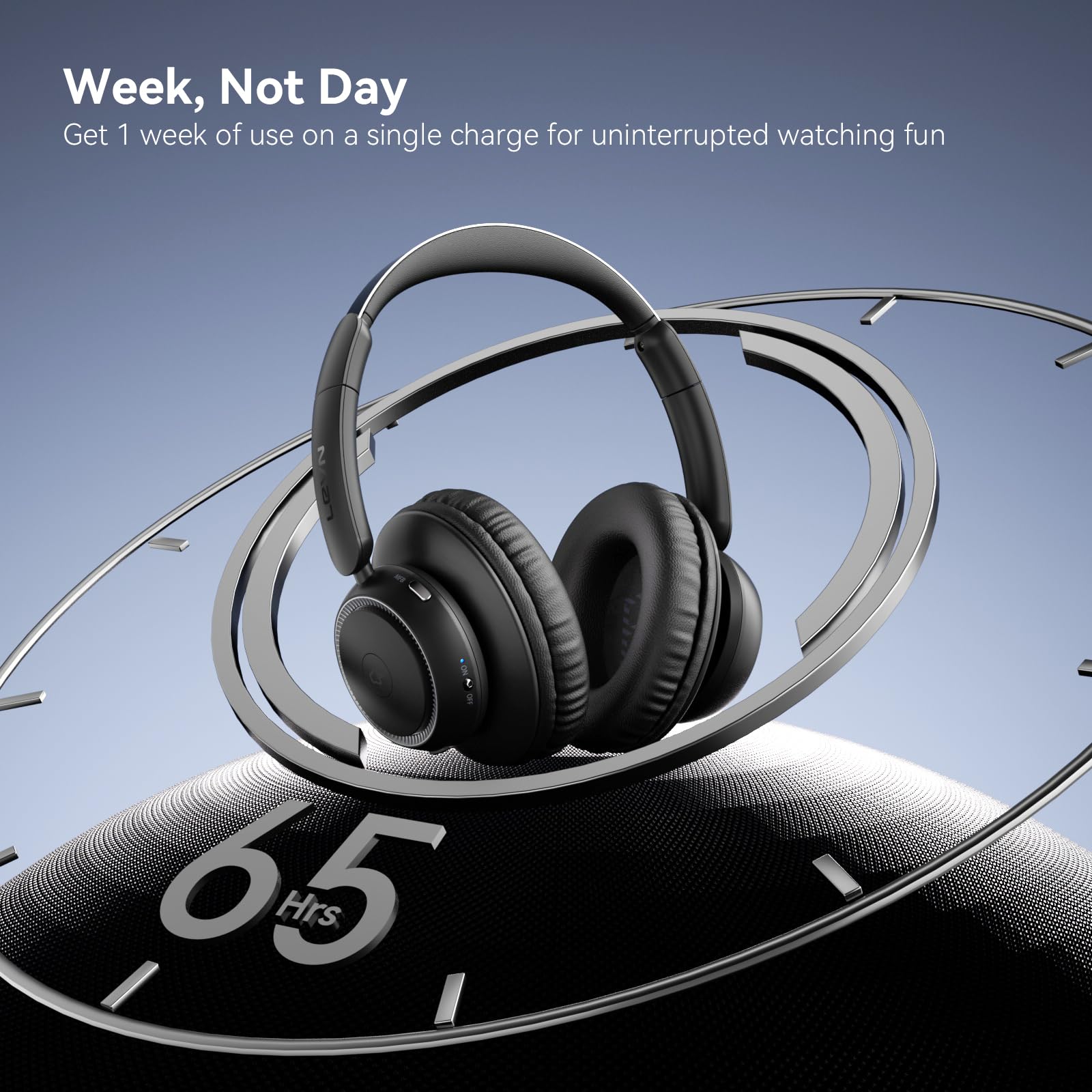 Open-Box New LEVN LE-HS018Lpn Wireless TV Headphones with Bluetooth 5.2  Low Latency - Over-Ear Retail $69.00