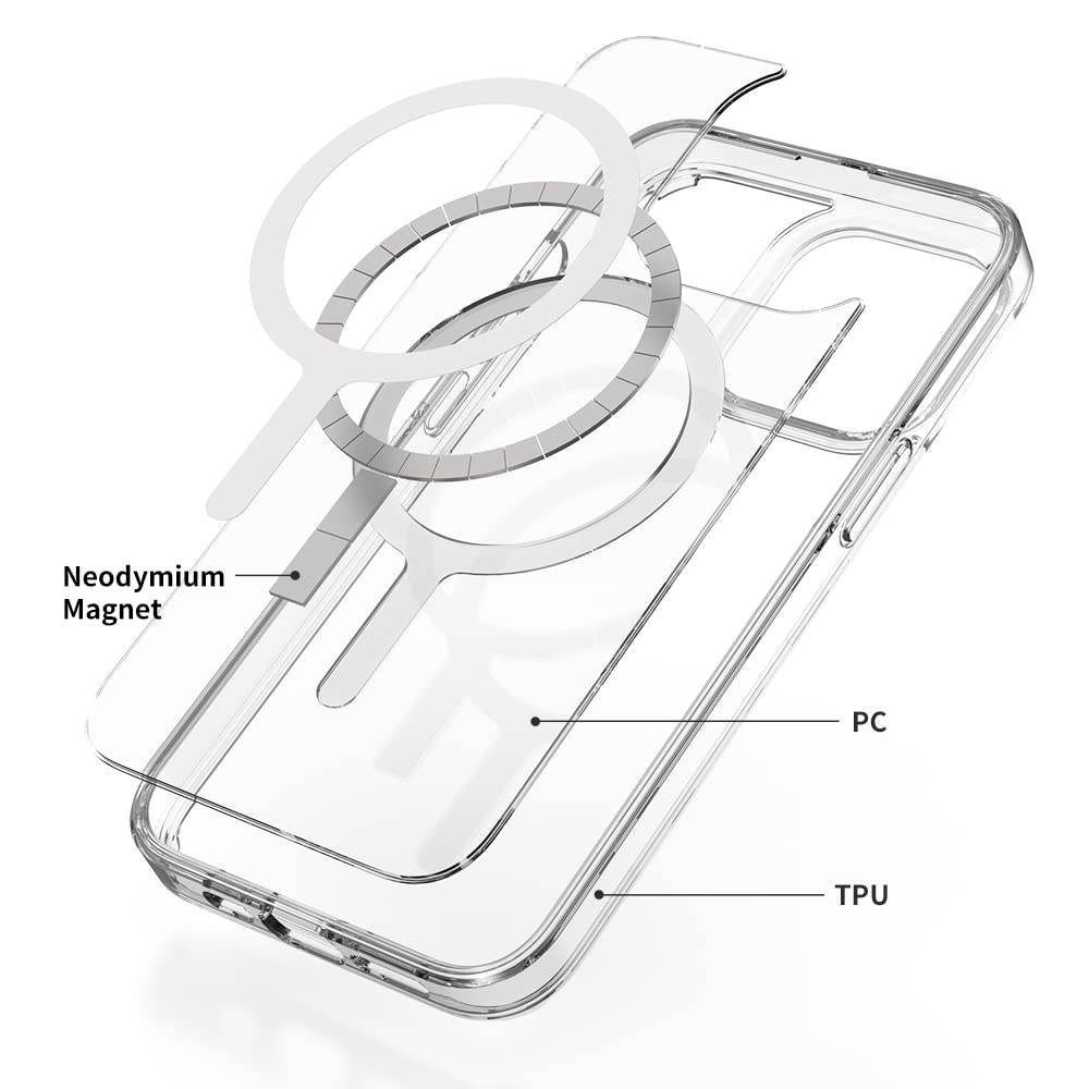 iPhone 15 M-Airclo Basic MagSafe Compatible Clear Shockproof Case