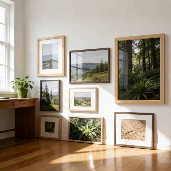 12x18 Poster Frame Natural Wood with Plexiglass 1 Pack