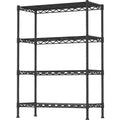 Black 4-Shelf Steel Storage Rack 36W x 14D x 53.5H