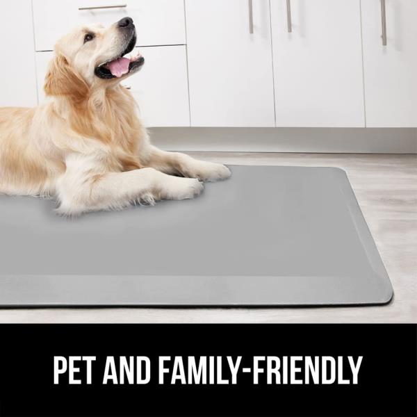 GORILLA GRIP Cushioned Antifatigue Kitchen Mat for Floor, 20x32, Light Gray Retail $46.00