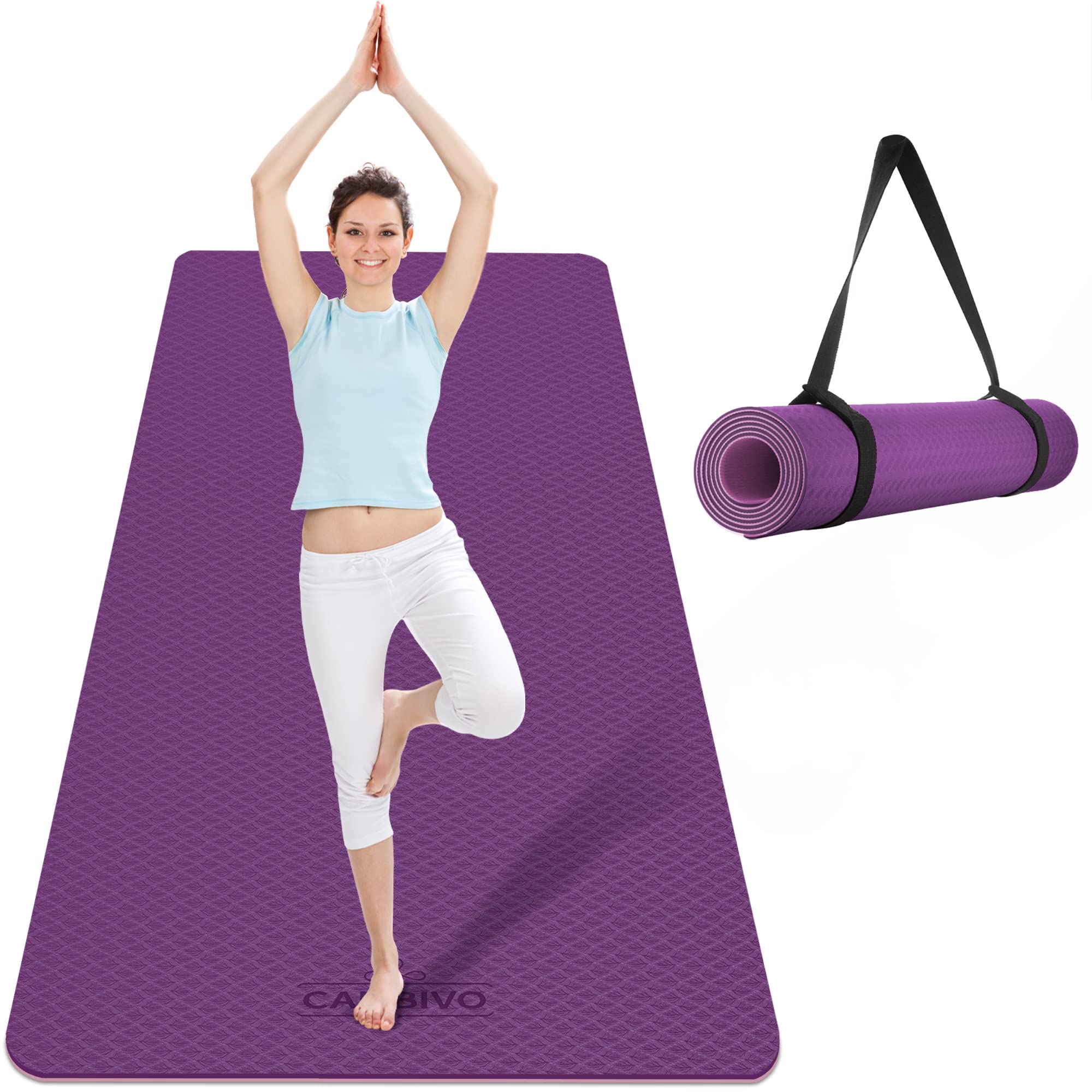 CAMBIVO Yoga Mat 72x32 6mm
