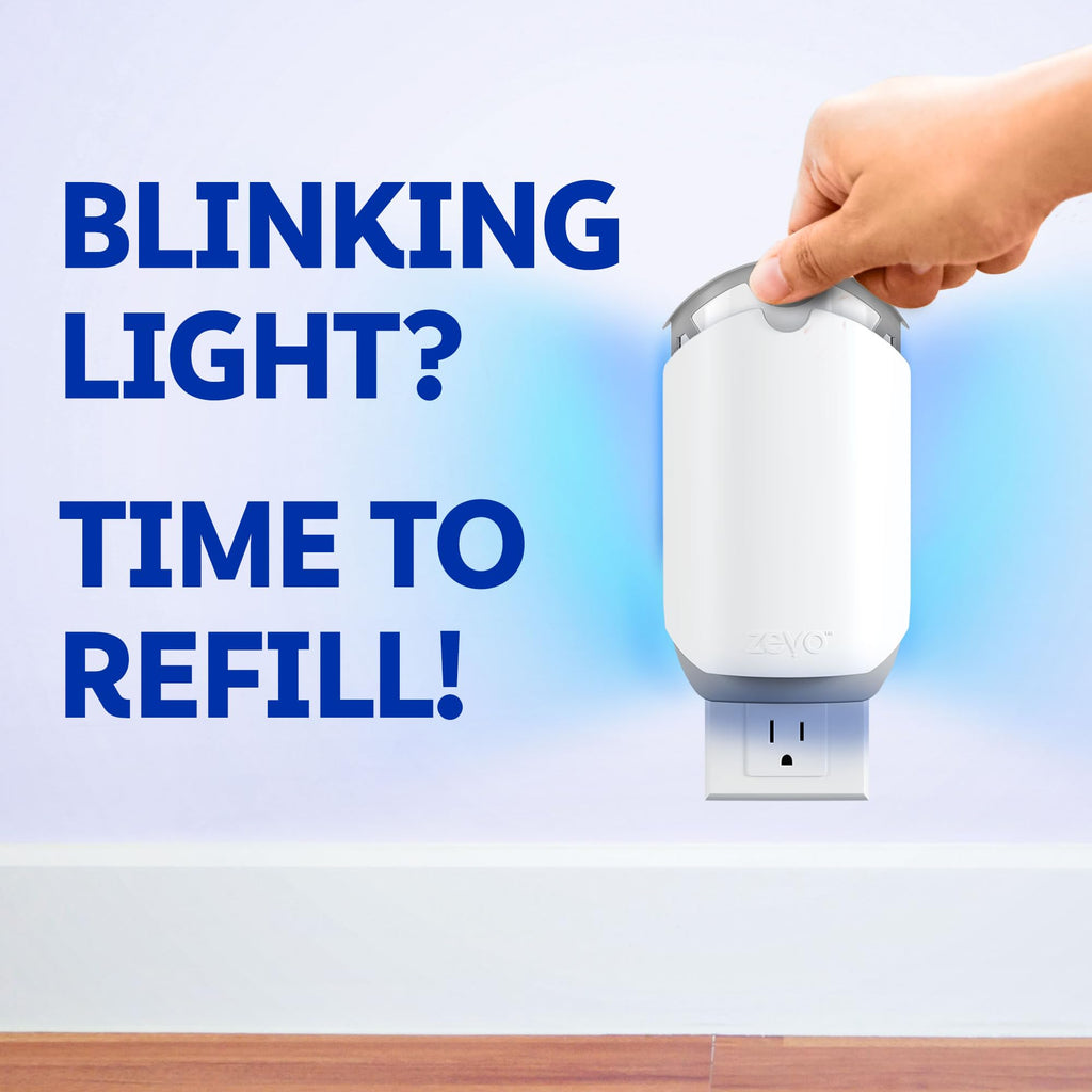 Open-Box New ZEVO Flying Insect Trap with Plug-In Blue  UV Light 3 Refills Retail $25.00