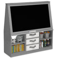 New Delta Children Double-Sided Easel w Storage Unit - Grey Childrens Easel