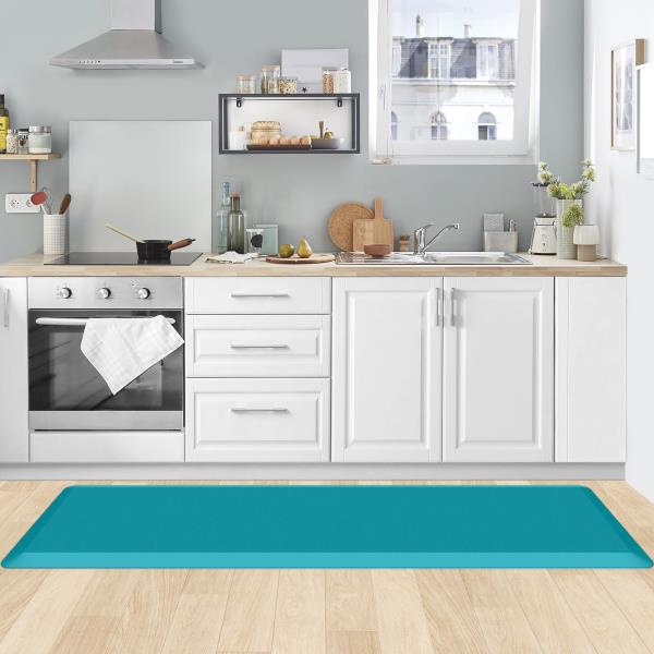 Cushioned Anti Fatigue Kitchen Mat Non Slip Standing Rug 17.3x60 - 0.8 Inch Green