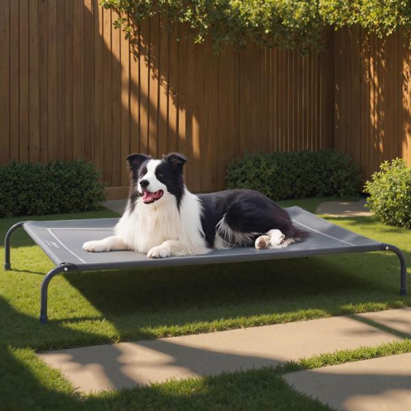 Elevated Cooling Dog Bed Large 49in Grey