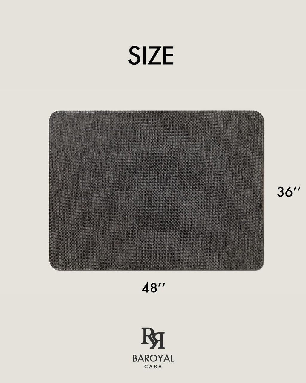 Open-Box New BARoyal Hardwood Floor Chair Mat - 36x48 Espresso