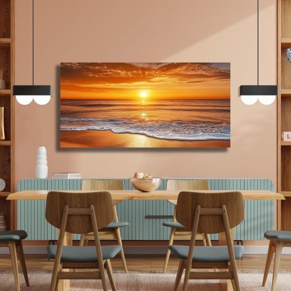 large Beach Canvas Wall Art Modern Funky Poster Prints Wall Decor for Living Room Bedroom Dining Room Office Home Decor 30x60inch Retail $149.00