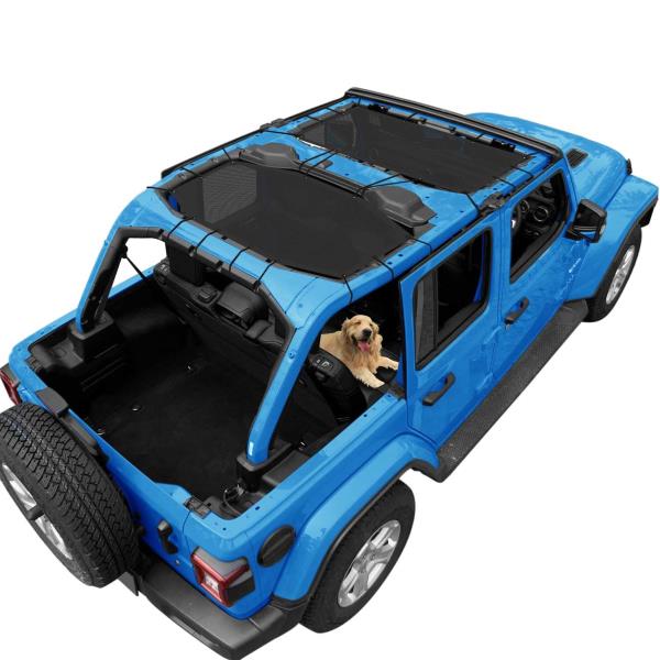 JL Sun Shade Top for Jeep Wrangler FrontRear Black