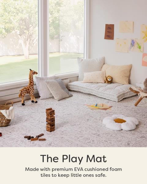 x6 Latte Emile Cushioned EVA Foam Interlocking Play Mat - Set of 6 Tiles