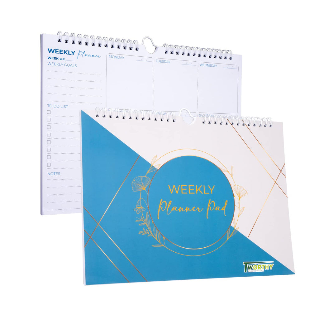 Weekly Planner Pad A4 Size 52 Sheets Spiral Tear Off Notepad Productivity Tracker Retail $12.00