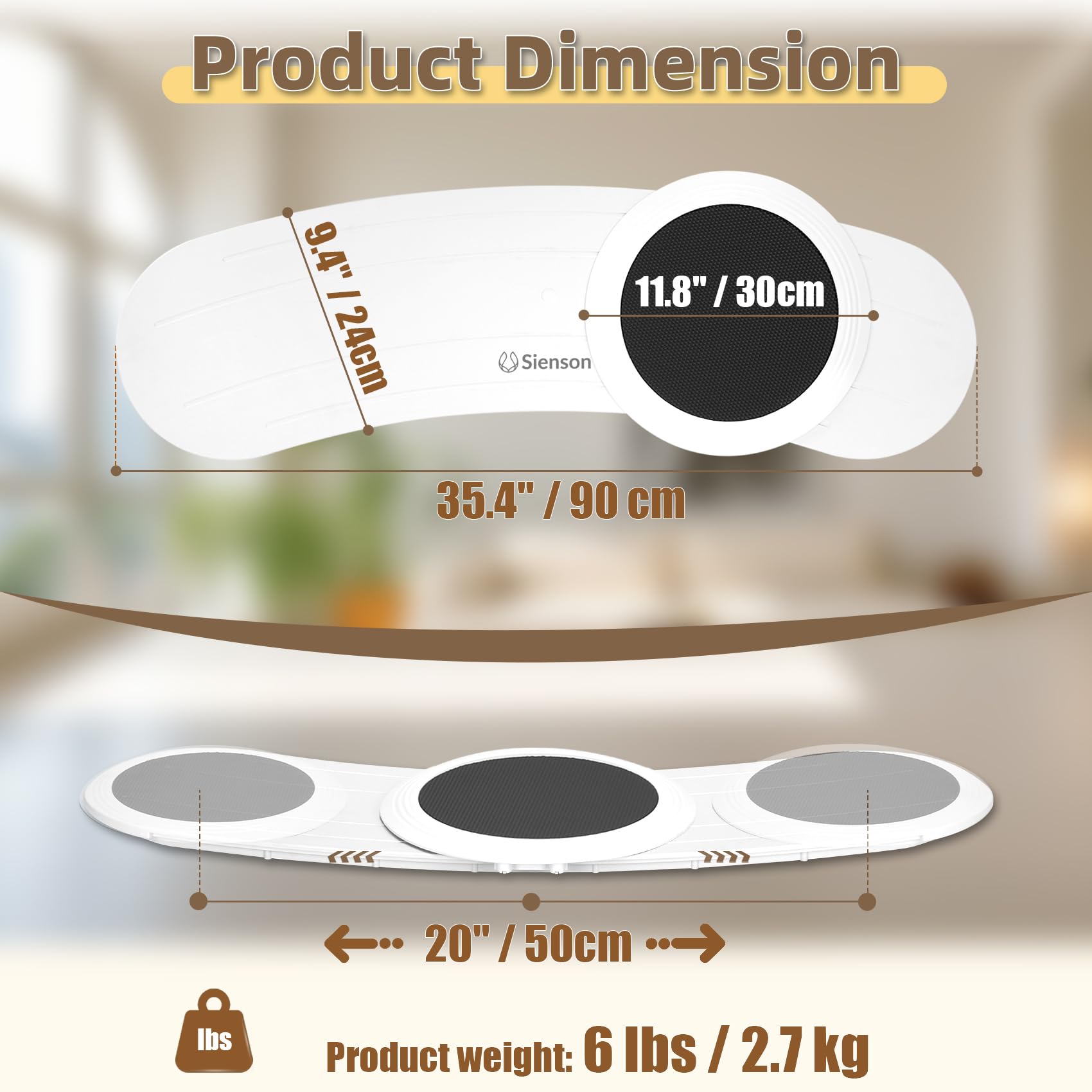 Heavy-Duty Slide Transfer Board with 360 Rotating Turntable for Seniors 35.4