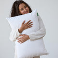 Queen Organic Latex Fill Bed Pillow White