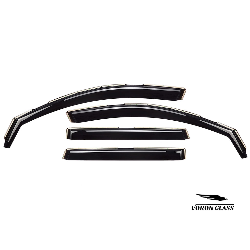 Extra Durable Polycarbonate In-Channel Rain Guards for Jeep Cherokee 2014-2023 4 Pcs