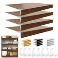 Wire Shelf Covers 16x12 Walnut PVC 4 Pcs Set - $36.75