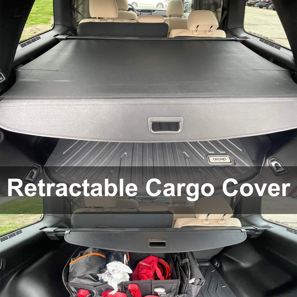 Leather Retractable Cargo Cover for 2022-2026 Jeep Grand Cherokee 2 Row WL 4XE