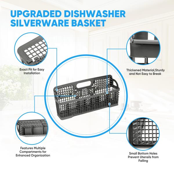 Universal Dishwasher Silverware Basket Replacement WP8562043 8531233