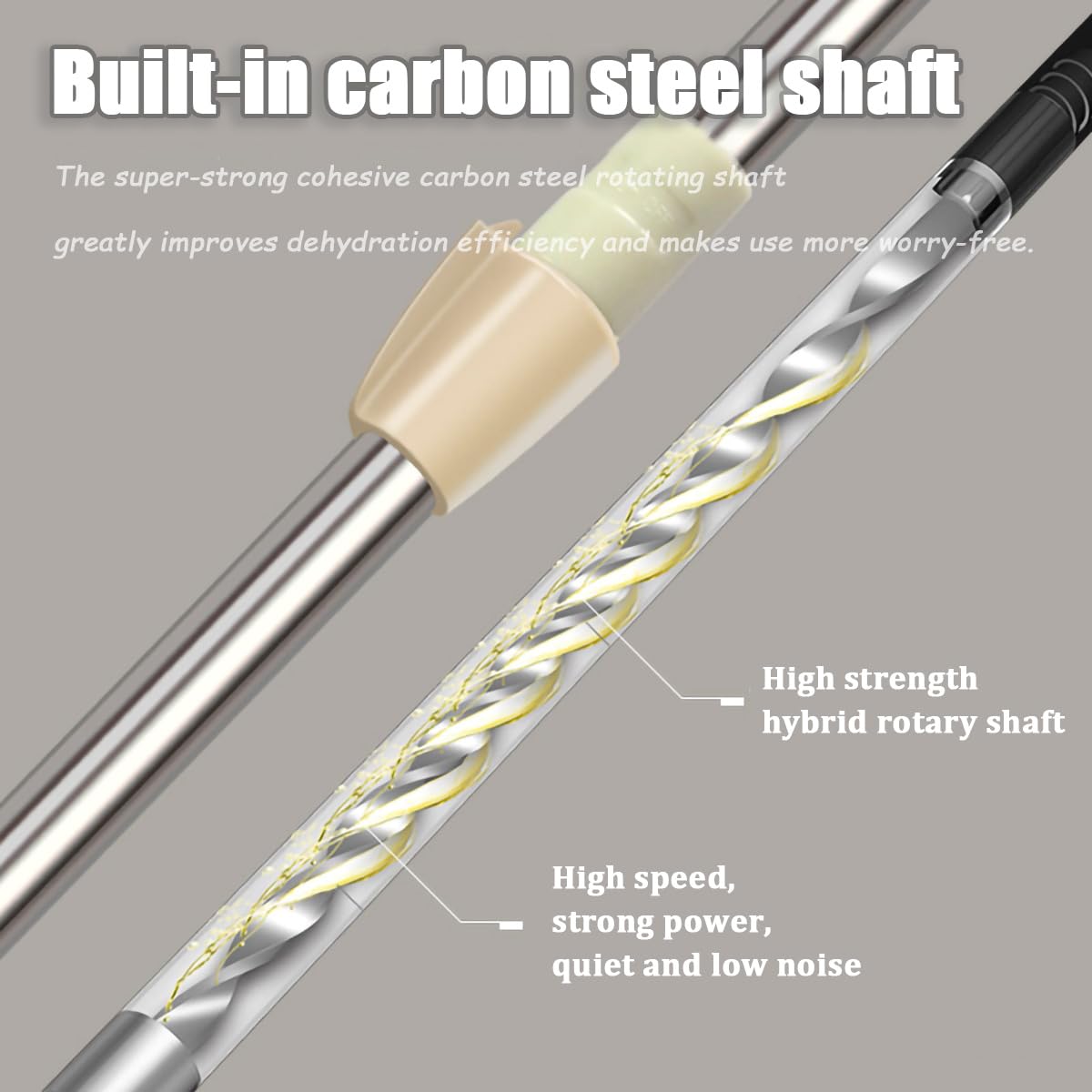 Open-Box New Midremer Extendable 49-inch Stainless Steel Spin Mop Handle Replacement Retail $28.00
