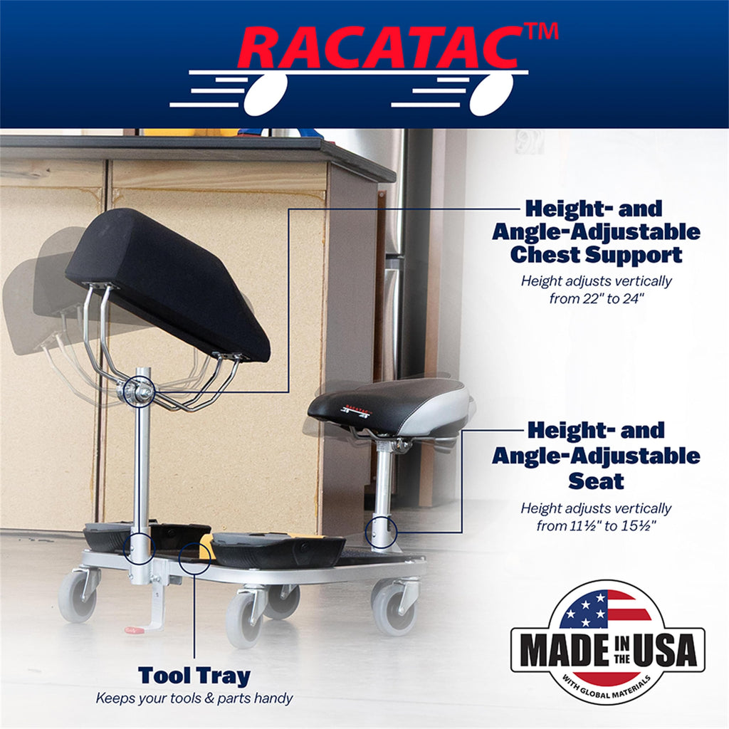 Racatac Kneeling Sitting Creeper with Chest Support 3-Inch Casters $231.75