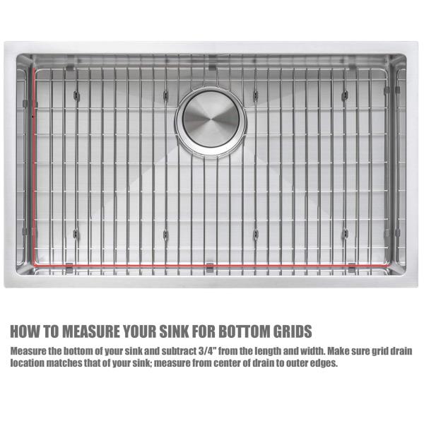 CTXBG2614 Sink Grid, Stainless Steel Bottom Grid 26-3/8" x 14-3/8" x 1-1/4" Single Sink Bowl Protector for Kitchen, Bathroom, Yard, Office, Basement, Garage Retail $45.00