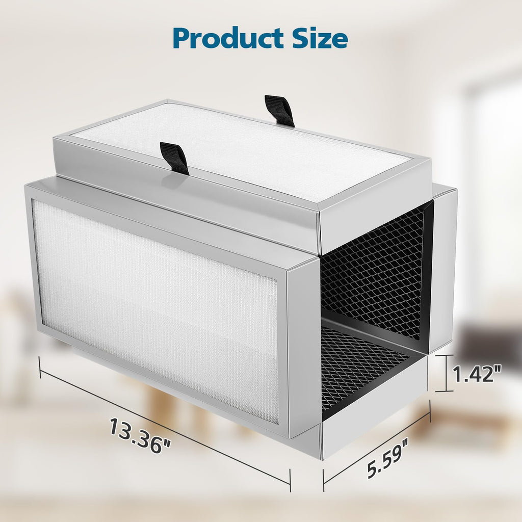 New WILERDA 3-in-1 HEPA  Carbon Air Purifier Filters for 50 Series 2 Pack Retail $53.00
