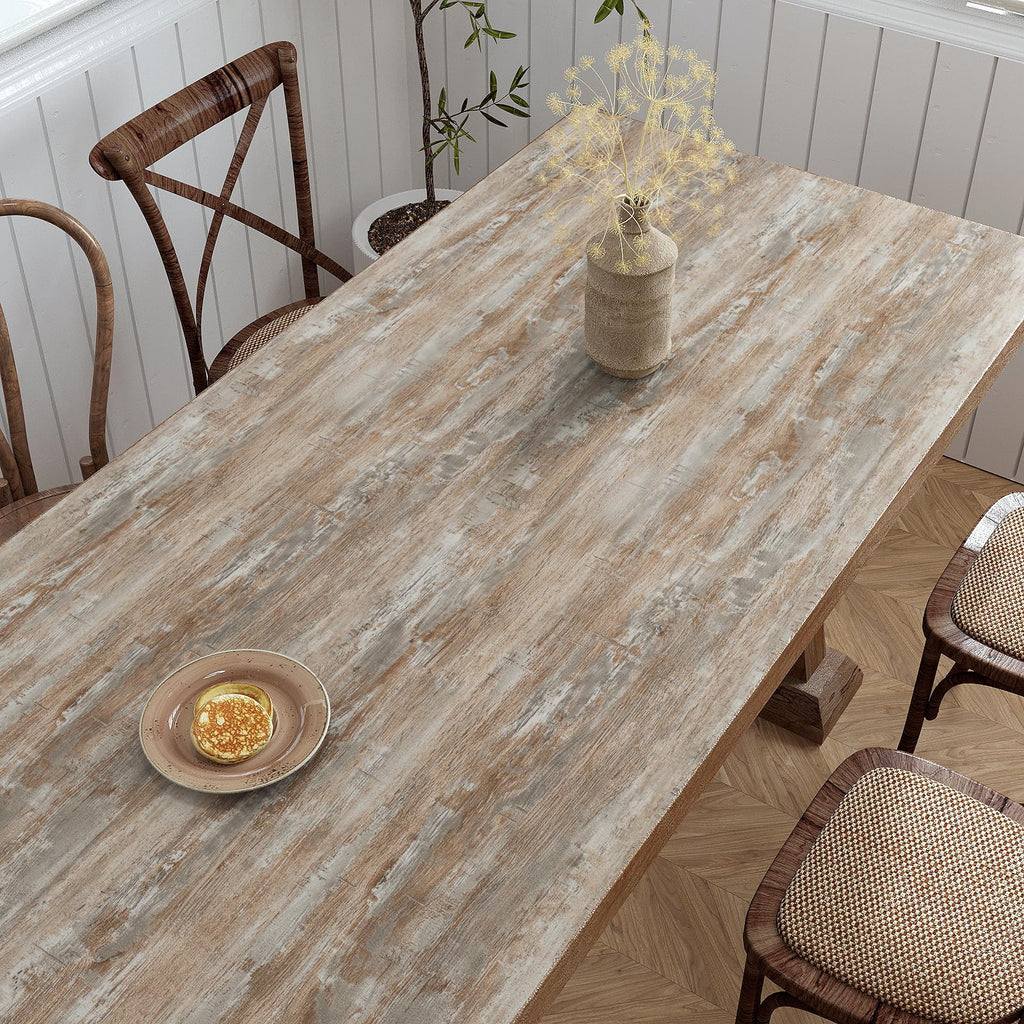 Distressed Light Wood Grain Peel  Stick Contact Paper Wallpaper 32x118 Waterproof