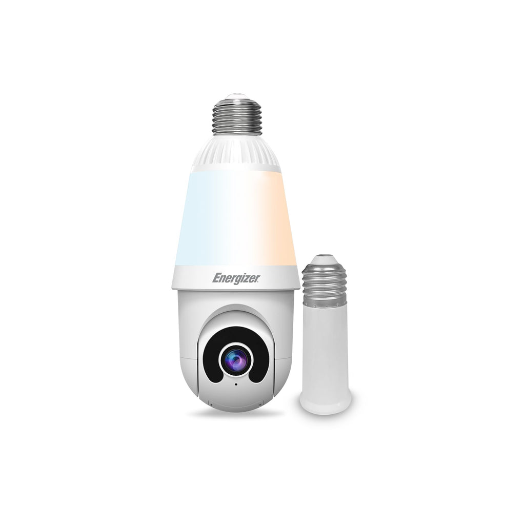New Energizer Smart 2K Light Bulb Camera - PanTilt Auto Tracking 1000 Lumens LED