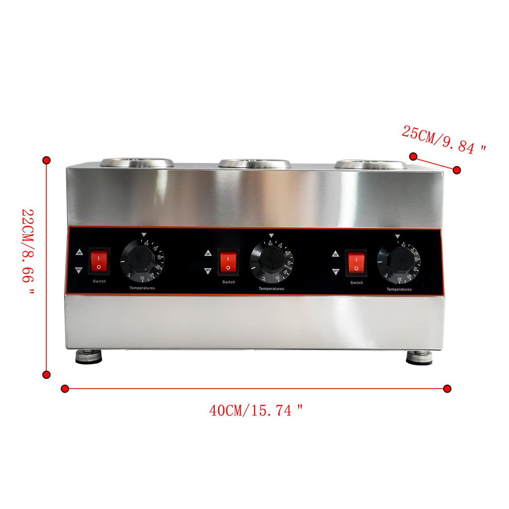Commercial Electric Sauce Warmer with 3 Pump Dispenser Silver $110.25 Retail $147.00