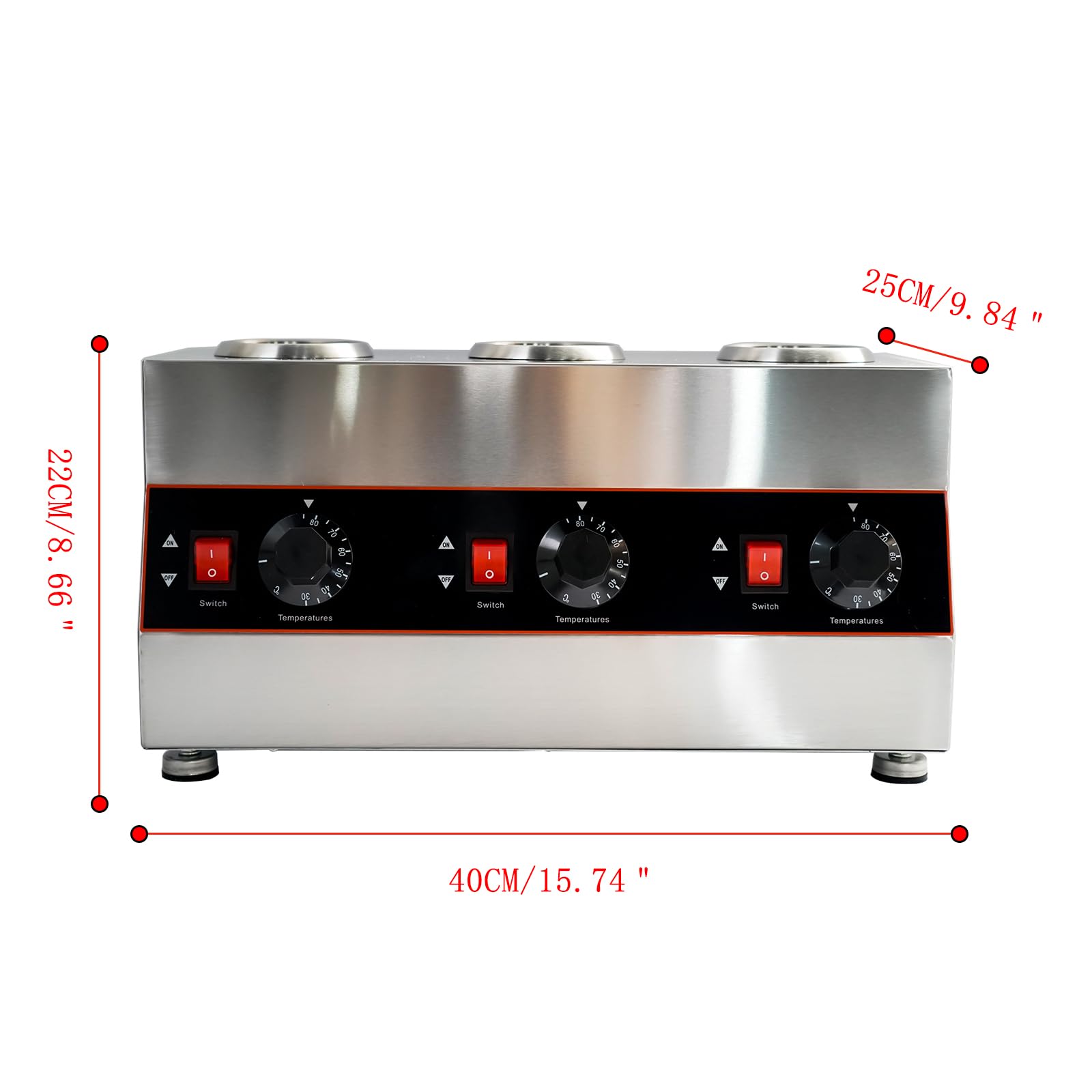 Commercial Electric Sauce Warmer with 3 Pump Dispenser Silver $110.25 Retail $147.00