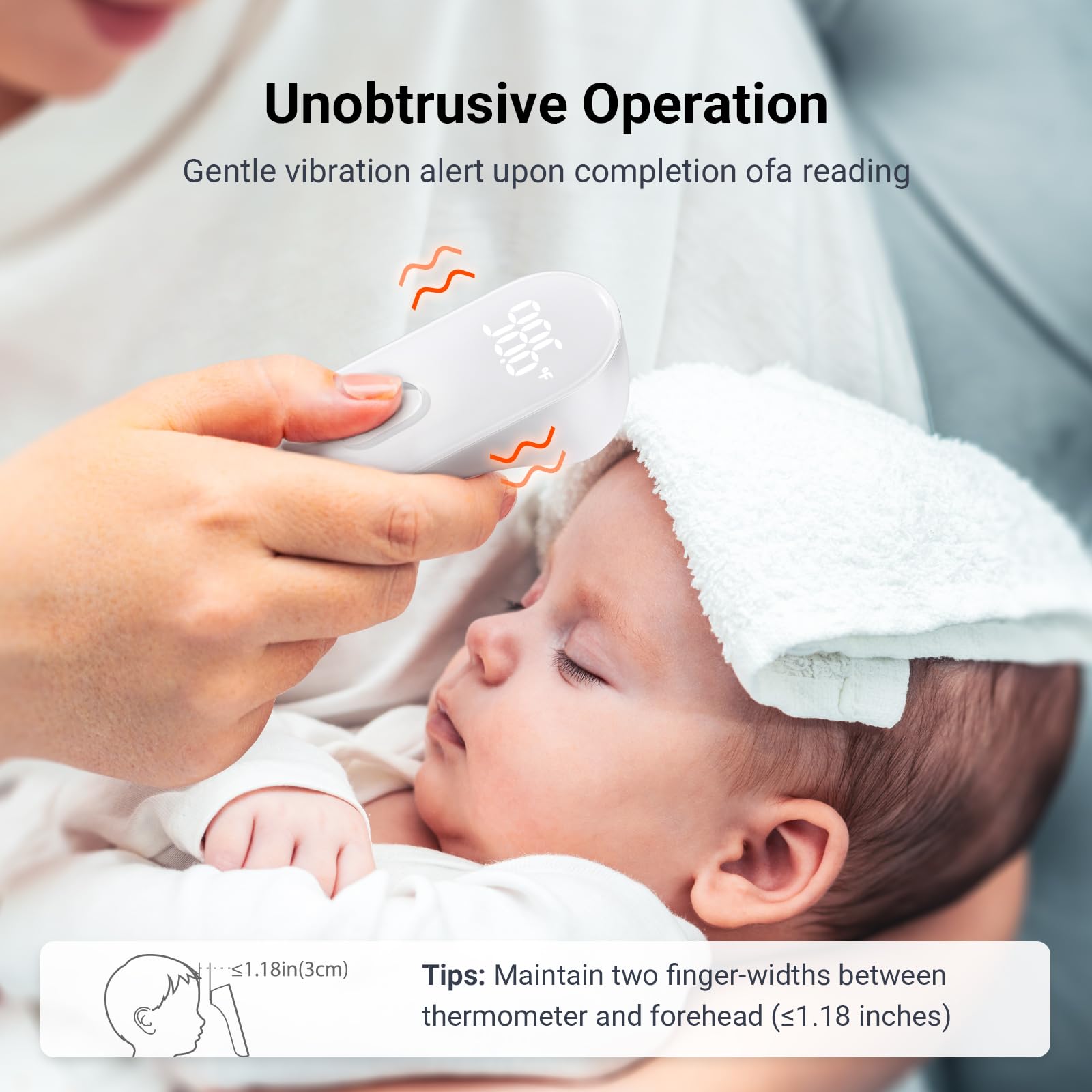No-Touch Forehead Thermometer PT3 White for Adults Kids Babies Retail $22.00