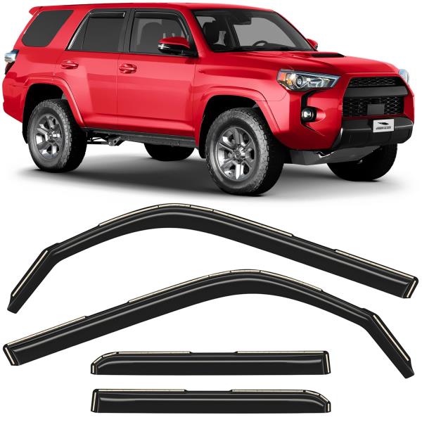 In-Channel Rain Guards for Toyota 4Runner 2010-2024 Window Deflectors 4 Pieces