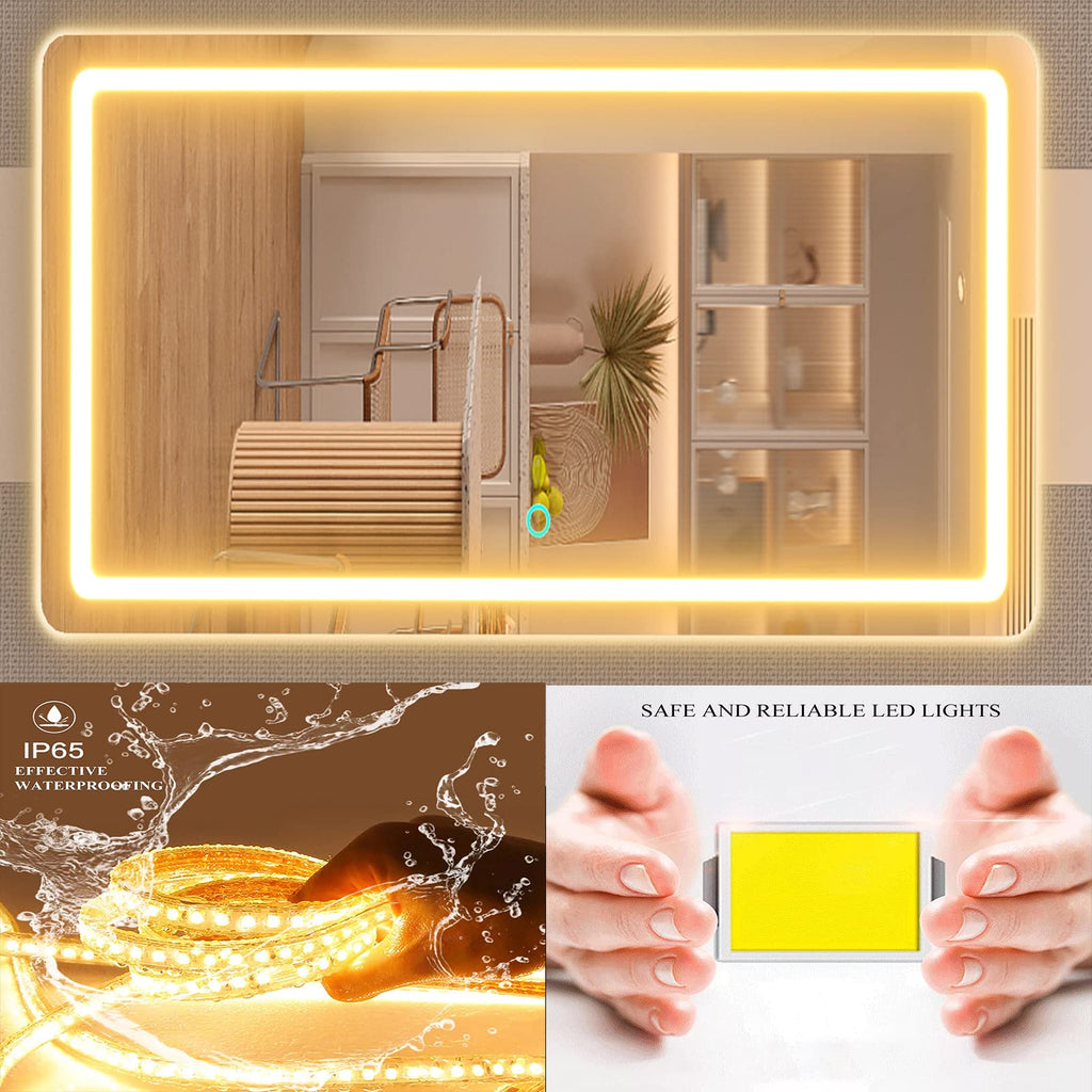x 24 LED Makeup Vanity Mirror with 10X Magnification USB Charging Port and Dimmable 3 Modes Retail $88.00